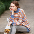 Wholesaler Winter Turtleneck christmas sweater women color mixing women's sweaters